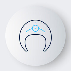 Line Fish steak icon isolated on white background. Colorful outline concept. Vector