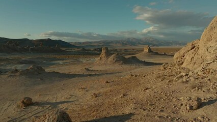 Trona Pinnacles and tufa spires in California
