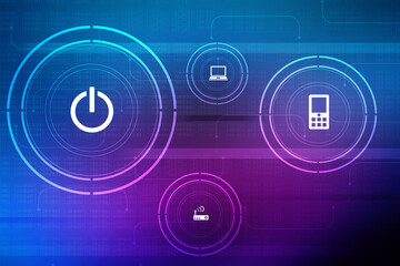 Digital Abstract technology background,2d illustration