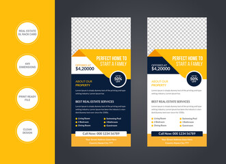 Real Estate Rack Card Template Design