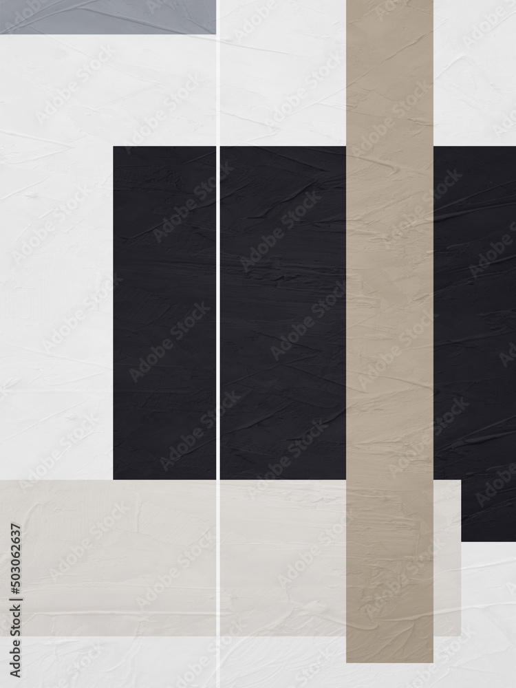 Poster abstract art of geometric shapes with colorful texture