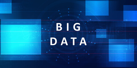 2d illustration abstract Big data 