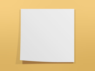 white paper on the yellow scene virtual modern 3d render backdrop minimal