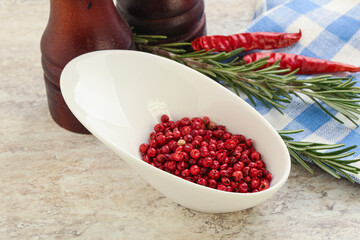 Red pepper corn seeds aroma