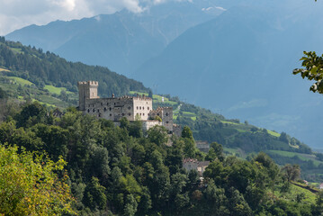 Fototapeta premium Path of the canals in Sluderno Val Venosta, South Tyrol Italy