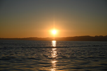 片瀬江ノ島の夕焼け