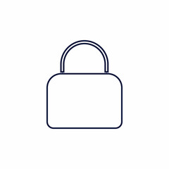 Woman bag icon vector background