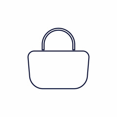 Woman bag icon vector background