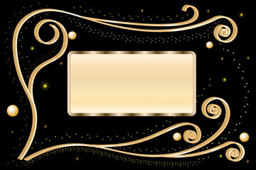 beautiful abstract golden background on a black background