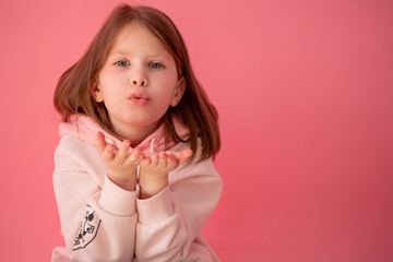 portrait of a girl, emotions of a child