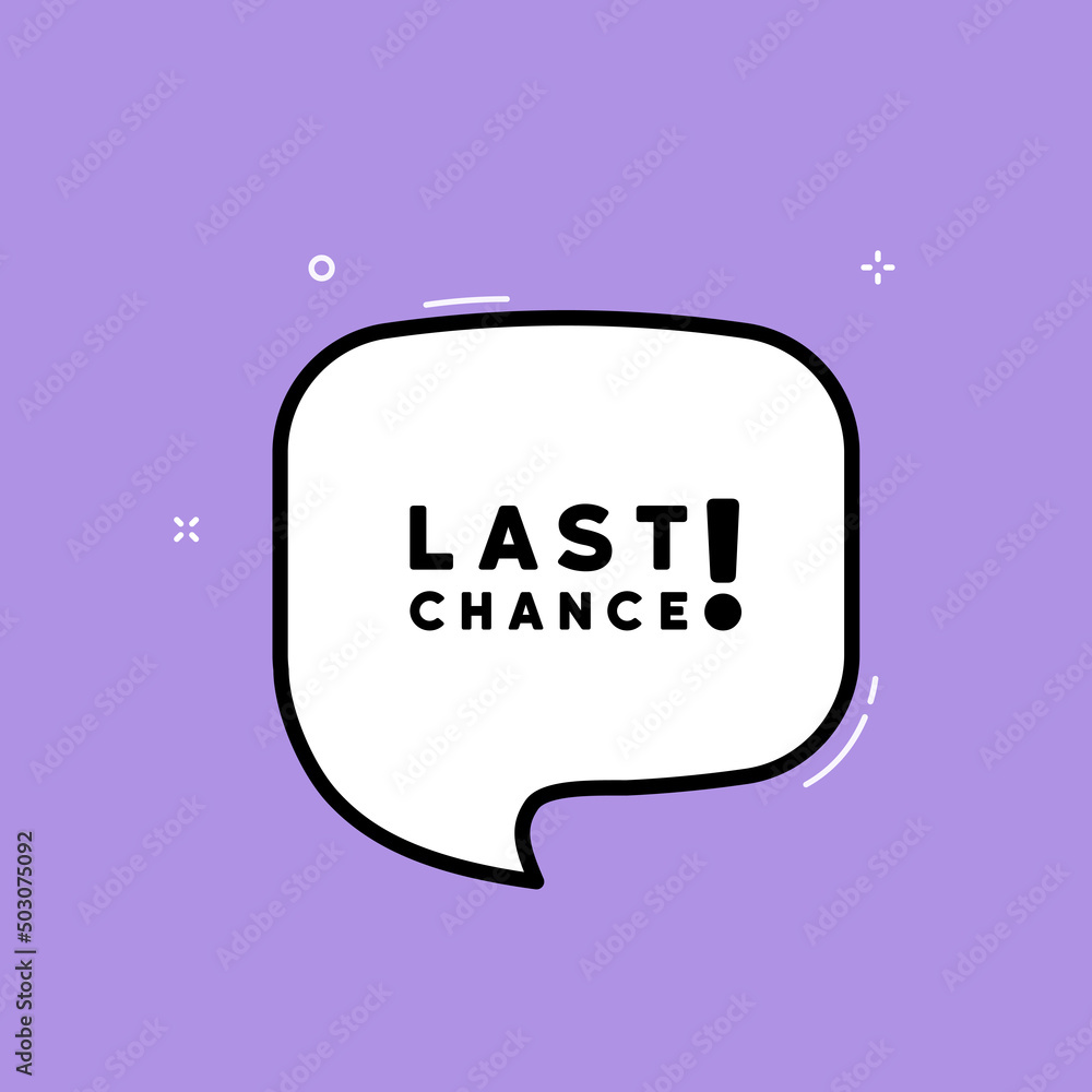 Poster speech bubble with last chance text. boom retro comic style. pop art style. vector line icon for bus