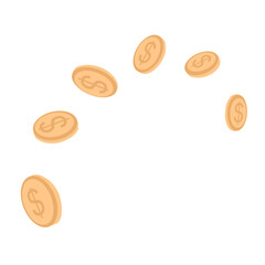 mony coin flow currency gold vector