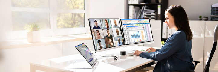 Remote Learning Video Conference Business Call