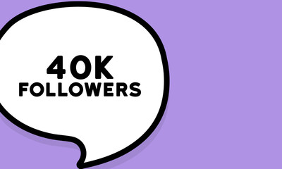 Speech bubble with 400K followers text. Boom retro comic style. Pop art style. Vector line icon for Business and Advertising