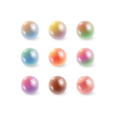 Pearls set color lines gradients