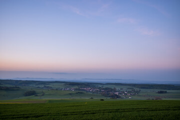 sunrise over the field