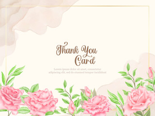 Beautifull Wedding Card Watercolor Floral Template