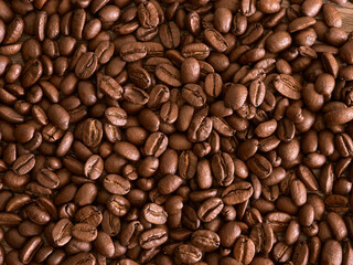 Coffee beans. Roasted coffee beans as background