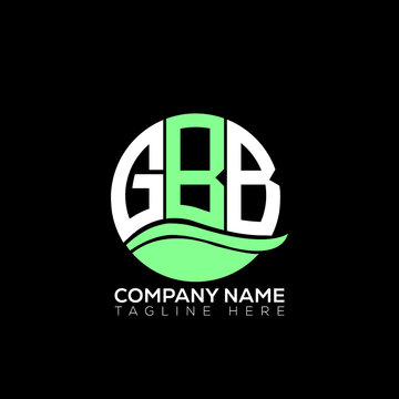 GBB logo monogram isolated on circle element design template, GBB letter logo design on black background. GBB creative initials letter logo concept.  GBB letter design.