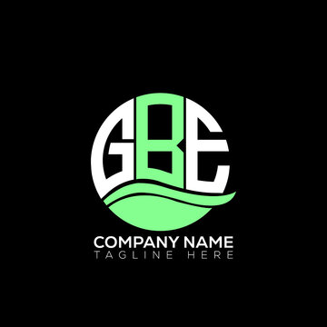 GBE logo monogram isolated on circle element design template, GBE letter logo design on black background. GBE creative initials letter logo concept.  GBE letter design.