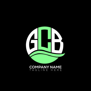 GCB logo monogram isolated on circle element design template, GCB letter logo design on black background. GCB creative initials letter logo concept.  GCB letter design.