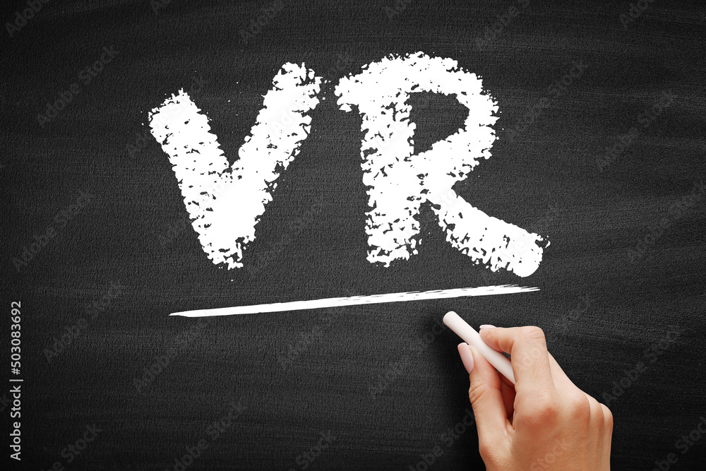Aufkleber vr virtual reality - computer-generated environment with scenes and objects that appear to be real, 