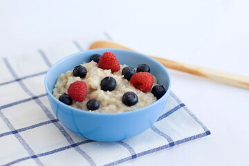 Oatmeal. Healthy and nutritious breakfast. Food photography for menus, banners, catalogue