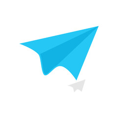 The send or share icon. UI and UX element of app and web. It use analogous color scheme, created as simple as possible to achieve minimal size but the quality of vector graphic is still maintained.