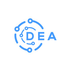 DEA technology letter logo design on white  background. DEA creative initials technology letter logo concept. DEA technology letter design.
