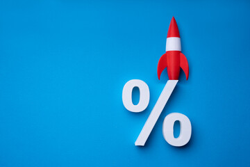 Business Growth Rocket. Market Achievement