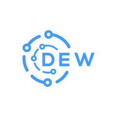 DEW technology letter logo design on white  background. DEW creative initials technology letter logo concept. DEW technology letter design.
