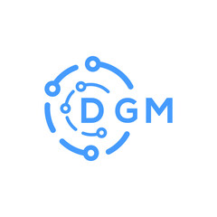 DGM technology letter logo design on white  background. DGM creative initials technology letter logo concept. DGM technology letter design.