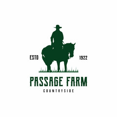 Vintage Retro Logo Vector Equestrian