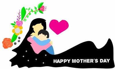 Vector graphic of world happy mother's day good for world happy mother's day celebration. flat design. flyer design.flat illustration. May 07