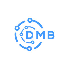 DMB technology letter logo design on white  background. DMB creative initials technology letter logo concept. DMB technology letter design.

