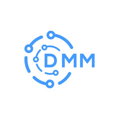 DMM technology letter logo design on white  background. DMM creative initials technology letter logo concept. DMM technology letter design.
