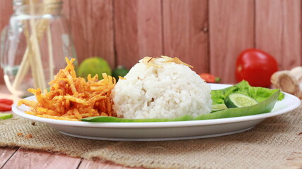 Nasi liwet is traditional food from indonesia