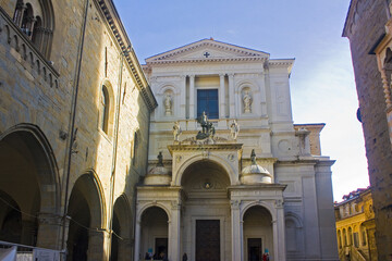 Fototapeta na wymiar Cathedral of Bergamo (Duomo) in Bergamo, Italy