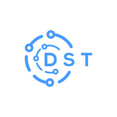 DST technology letter logo design on white background. DST creative initials technology letter logo concept. DST technology letter design.

