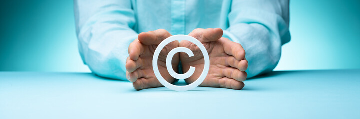 Copyright Symbol Protection Sign. Register Trademark