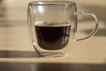 a glass of coffee