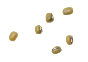 Mung beans isolated on white background.