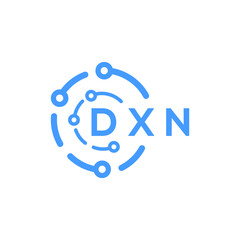 DXN technology letter logo design on white  background. DXN creative initials technology letter logo concept. DXN technology letter design.
