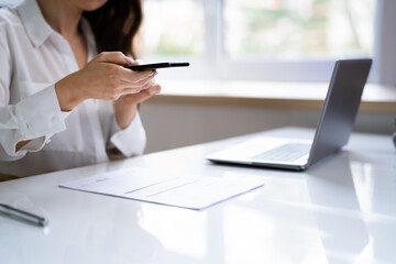 Taking Document Picture Or Photo With Phone