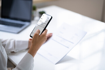 Taking Document Picture Or Photo With Phone