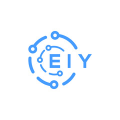 EIY technology letter logo design on white  background. EIY creative initials technology letter logo concept. EIY technology letter design.
