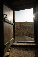 May, 2022. Thee Ain Heritage village, Saudi Arabia. The ancient door at thee ain village
