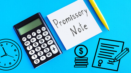 Promissory Note is shown using the text