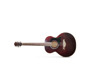 different acoustic guitar on a white background