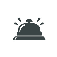 Reception bell filled icon. Vector image